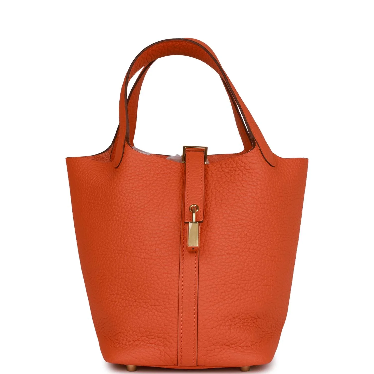 Hermès Picotin Lock 18 Orange H Clemence Gold Hardware